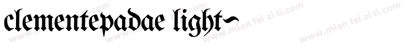 clementepadae light字体转换
